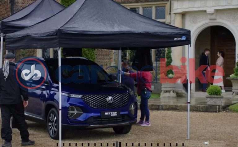 MG Hector plus shot during tvc shoot