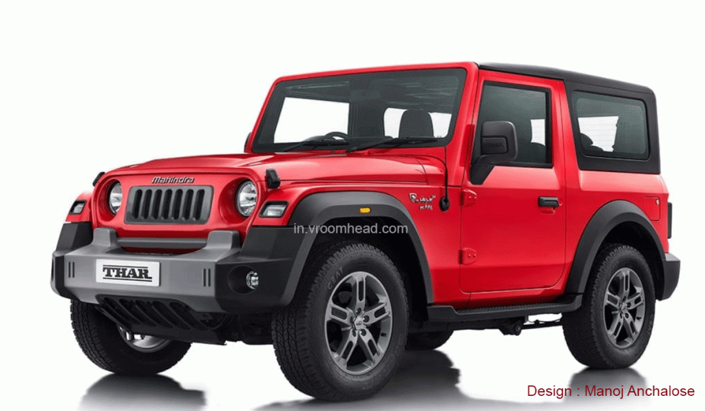 Mahindra Thar 2020 Redesign Vroom Head India