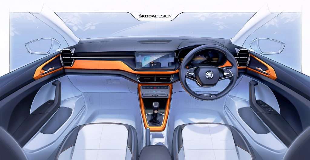 Skoda Kushaq Interior Sketches