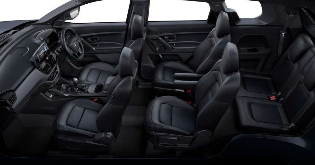 2022 tata safari dark edition interior