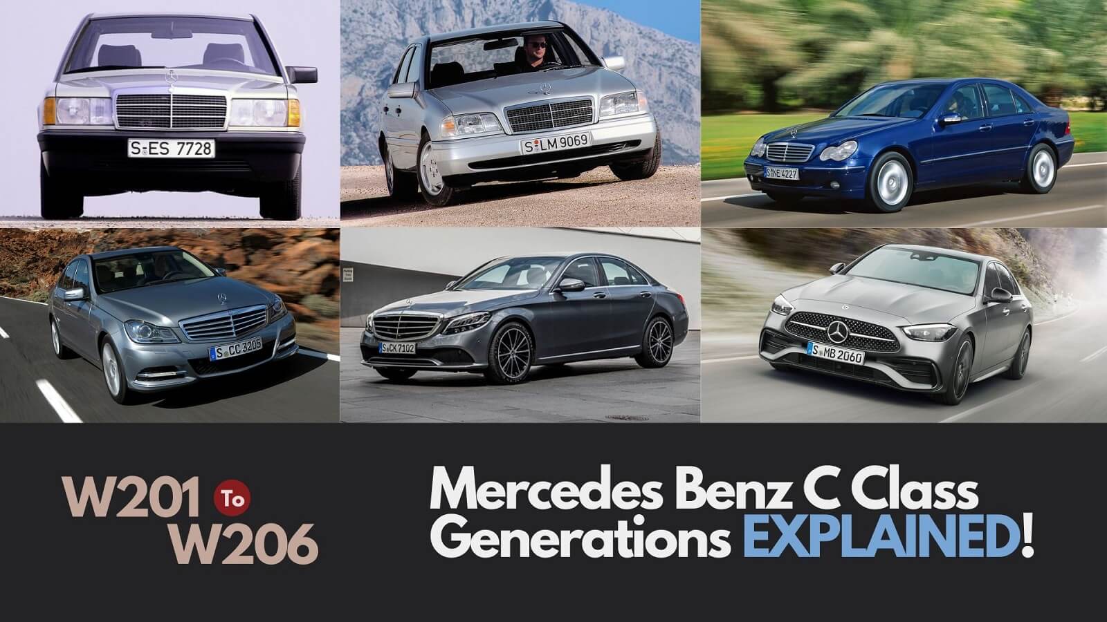 Mercedes Benz C Class generations and history (w201 to w206)