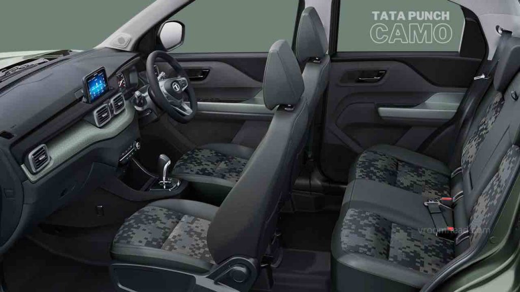 tata punch camo edition interior