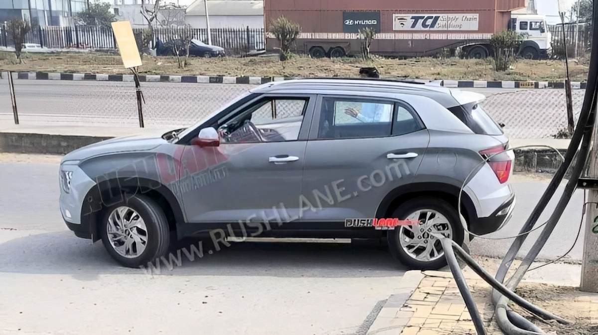 Hyundai Creta EV Spotted Testing In India