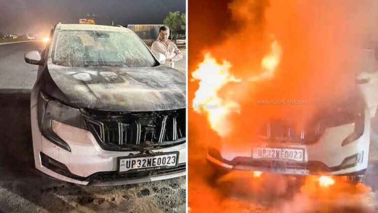 Mahindra xuv 700 fire