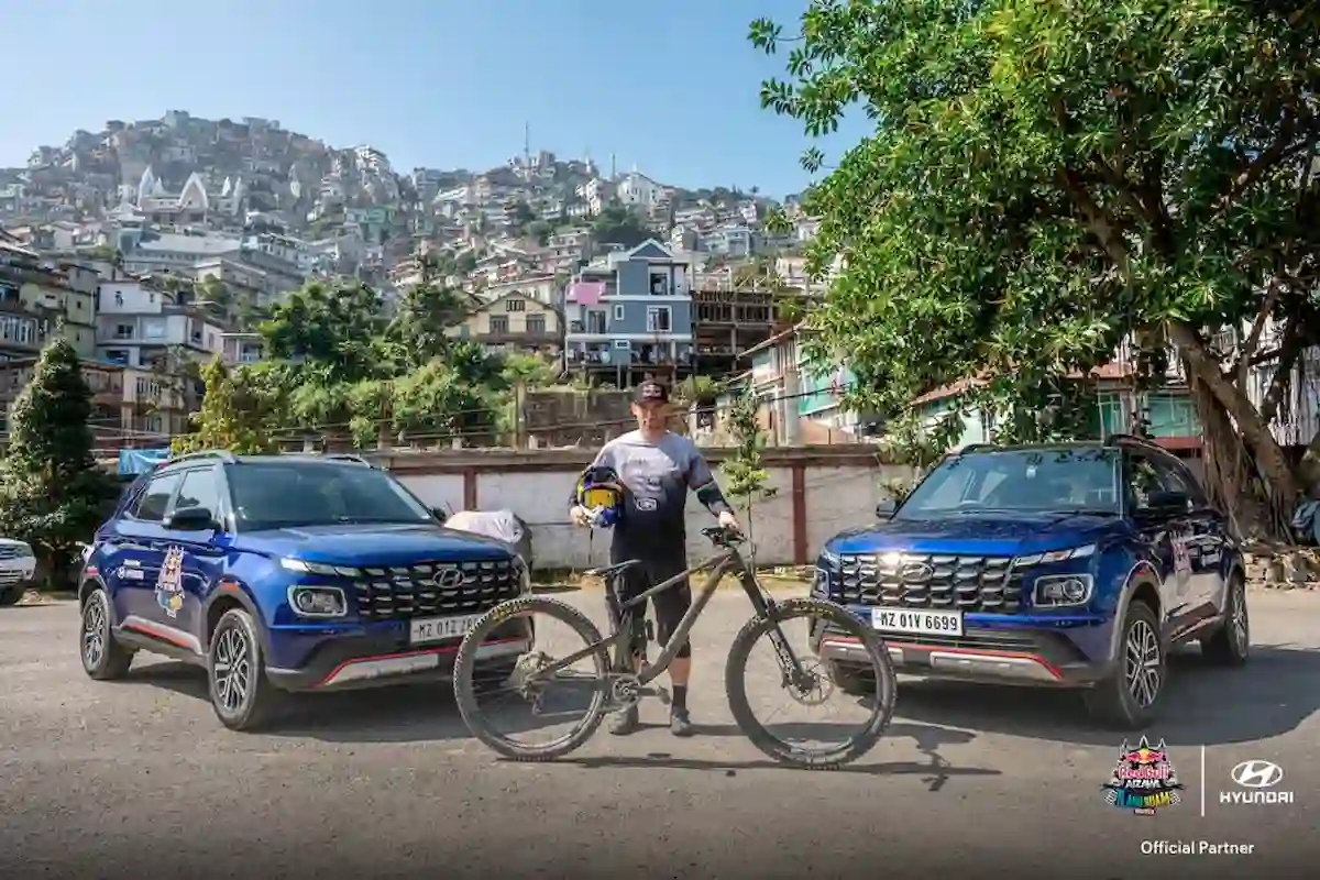 Hyundai partners with red bull urban downhill mountain biking