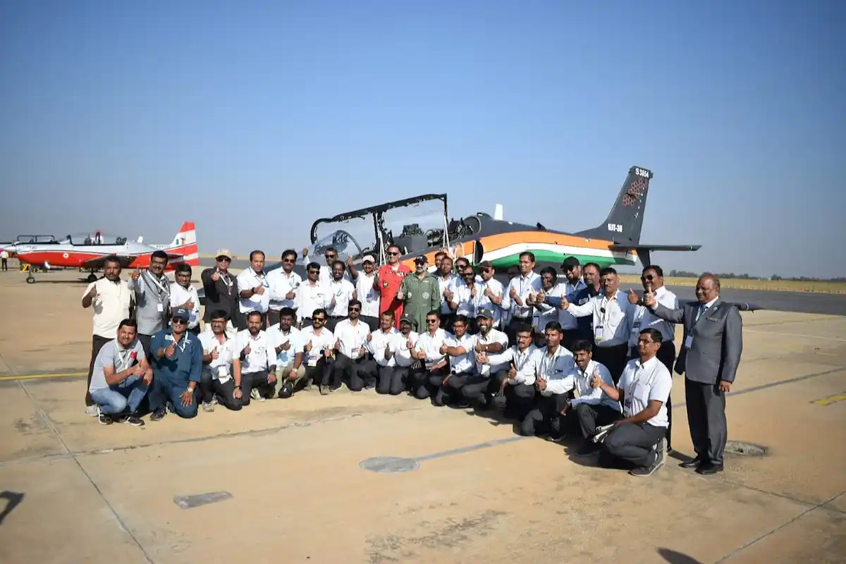 HAL Yashas trainer aircraft at aero india